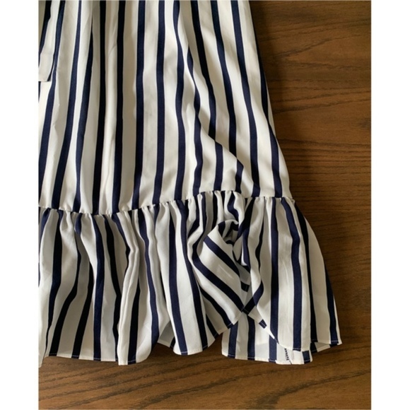 Betsey Johnson Navy Striped Ruffle Maxi Dress - Picture 4 of 4